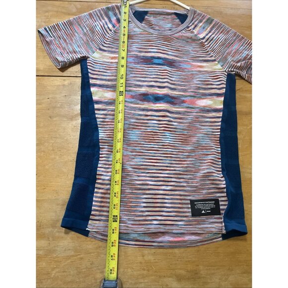 ADIDAS x MISSONI Multi-Colored PRIMEKNIT CRU RUNNING Tee T-Shirt Men’s Sz S - Picture 6 of 7
